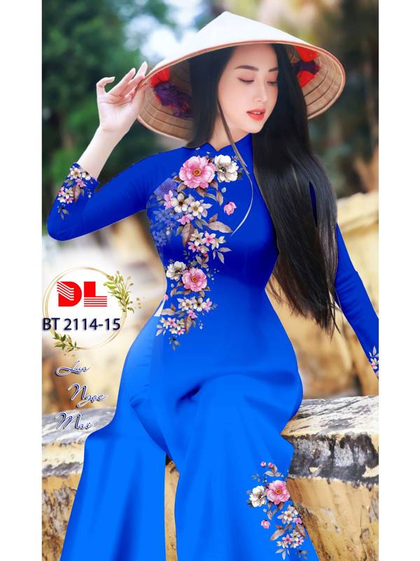 Vải Áo Dài Hoa In 3D AD BT2114 4